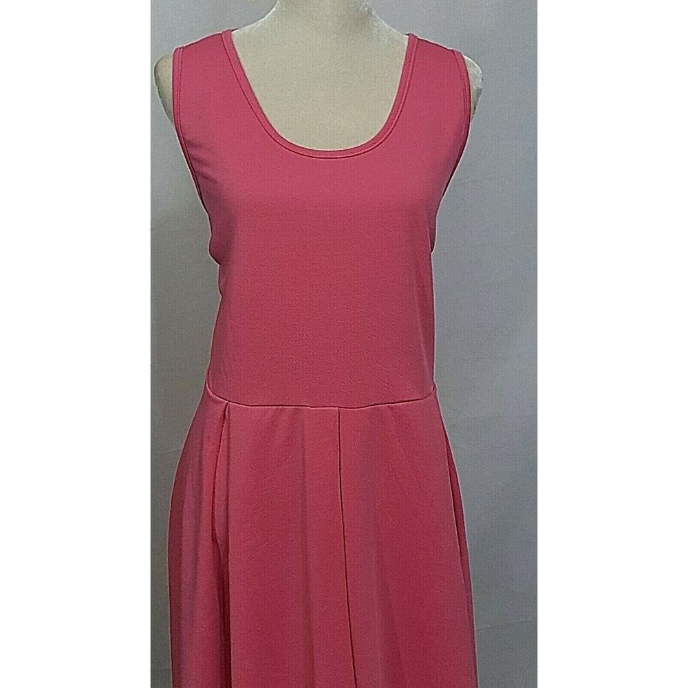 White Mark Womens Plus 3XL Dress Pullover Tank Pink Knee Fit Flare Stretch